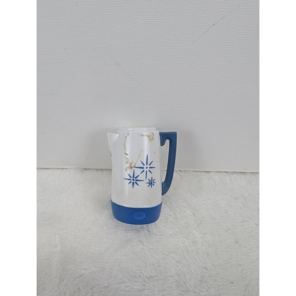 Vintage Hostess Barbie Coffee Pot Brunch Time 1960s White Blue